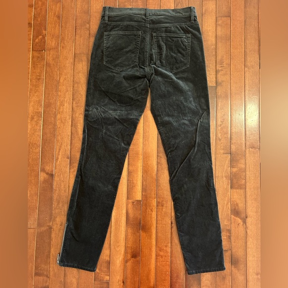LOFT Women’s Washed Black Velvet Skinny Jeans with Zipper Accents Size 6 - Picture 7 of 9
